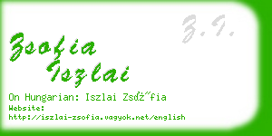 zsofia iszlai business card